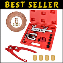 Load image into Gallery viewer, 25 ft 3/16" Brake Line Kit with Fittings, Tool Kit &amp; Copper-Coated Construction