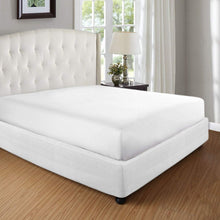 Load image into Gallery viewer, Wrinkle-Free Box Spring Cover in White - Elegant Solution for King Beds