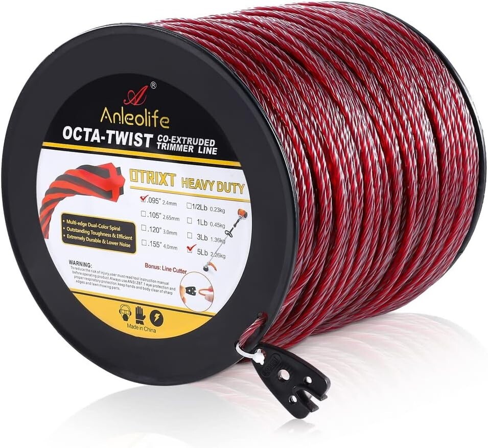 .095-Inch by 1536-ft Multi-Edge Heavy Duty Trimmer Line with Bonus Cutting Tools