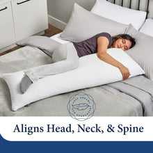 Load image into Gallery viewer, Plush 54" x 20" Rayon Body Pillow for Comfort &amp; Support - Zipper Cover Included