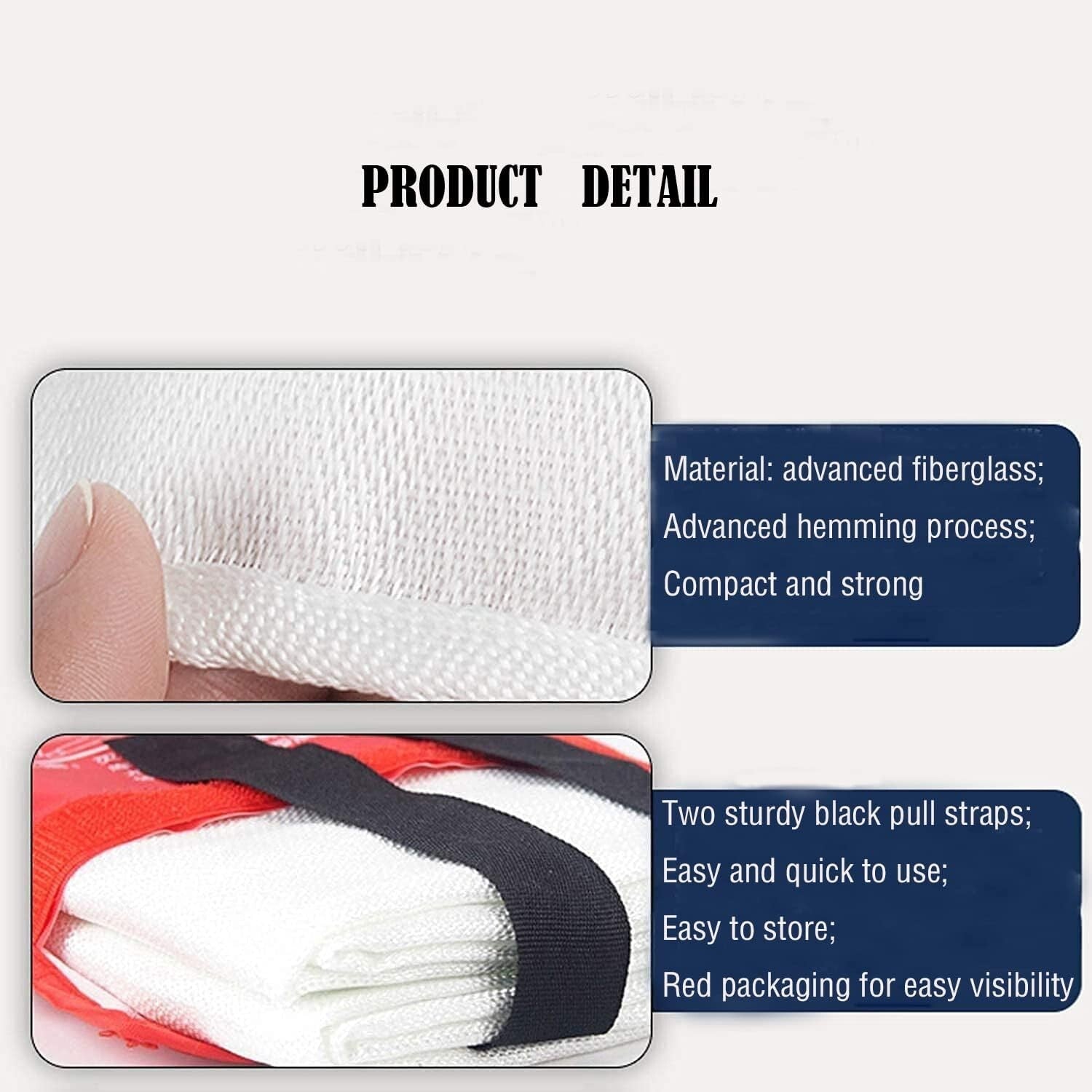 Flame Resistant Emergency Blanket - 78.7" Square Design for Ultimate Protection