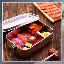 Load image into Gallery viewer, 4-Piece Leak-Proof Stainless Steel Bento Lunch Box Set, Ideal for Work &amp; Picnics