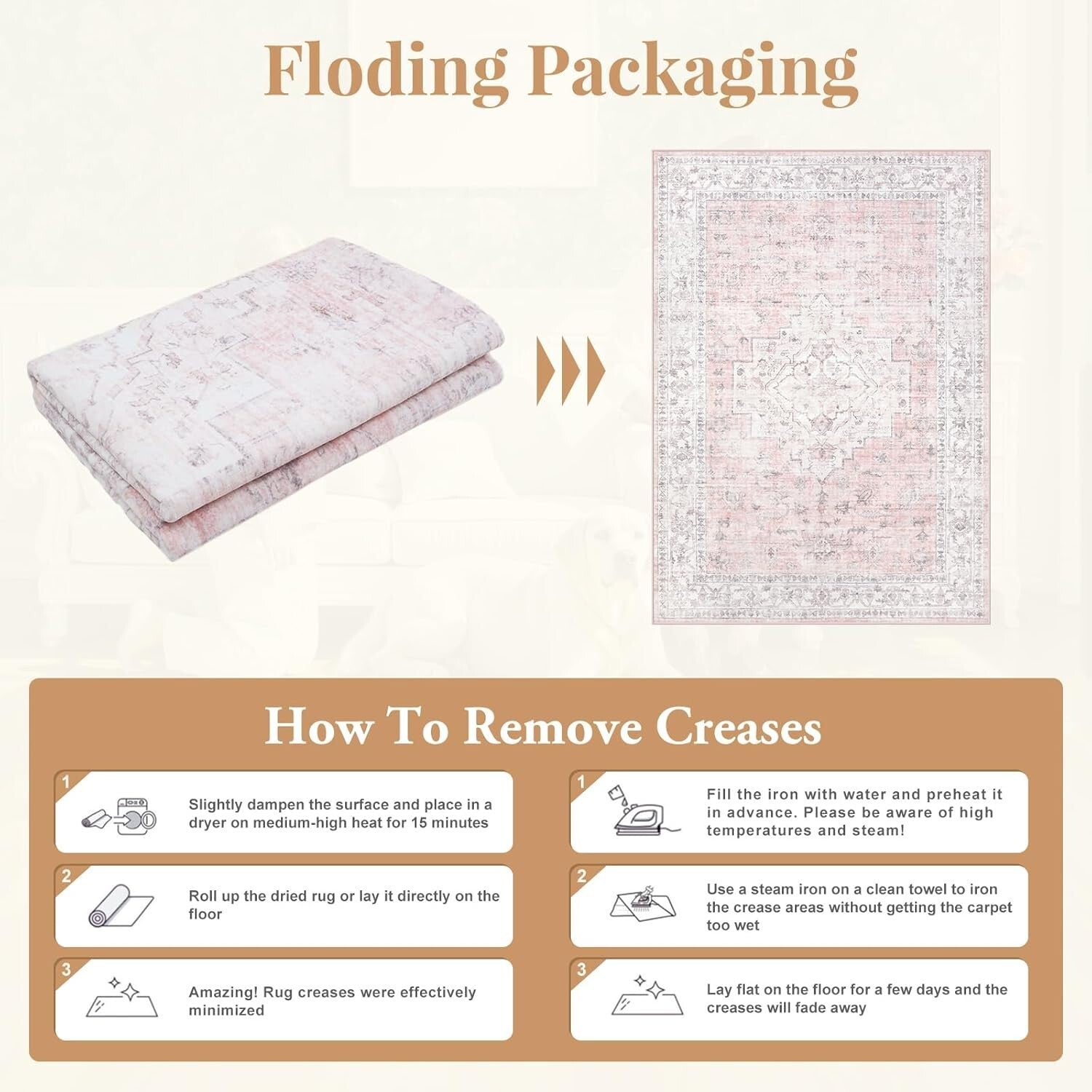 Stain-Resistant 10x14 Pink Rug - Soft, Braided Carpet for Living Room & Nursery