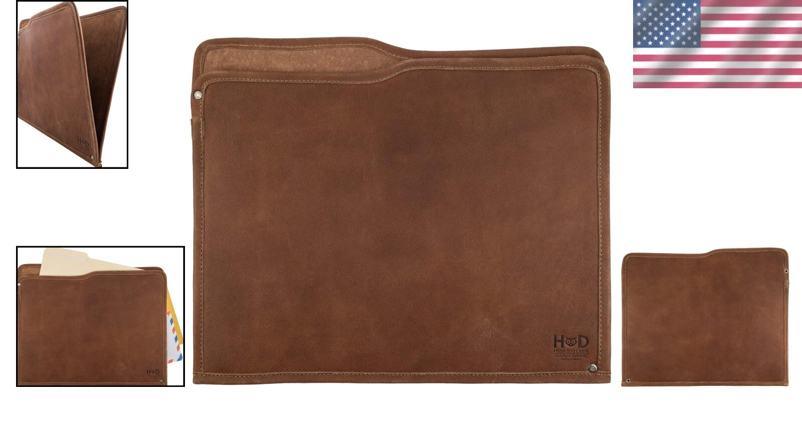Finely Hand-Stitched Full Grain Leather Folder - A4 Organization Solution