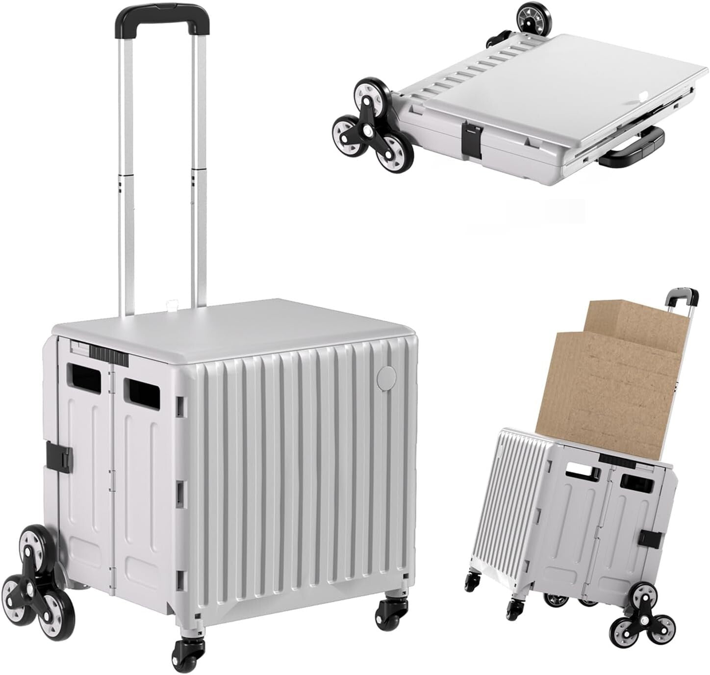 Compact Foldable Rolling Cart for Easy Transport - Ideal for Teachers & Parents