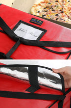 Load image into Gallery viewer, Large Red Insulated Pizza Delivery Bag - Effortless Transport for Hot Pizzas