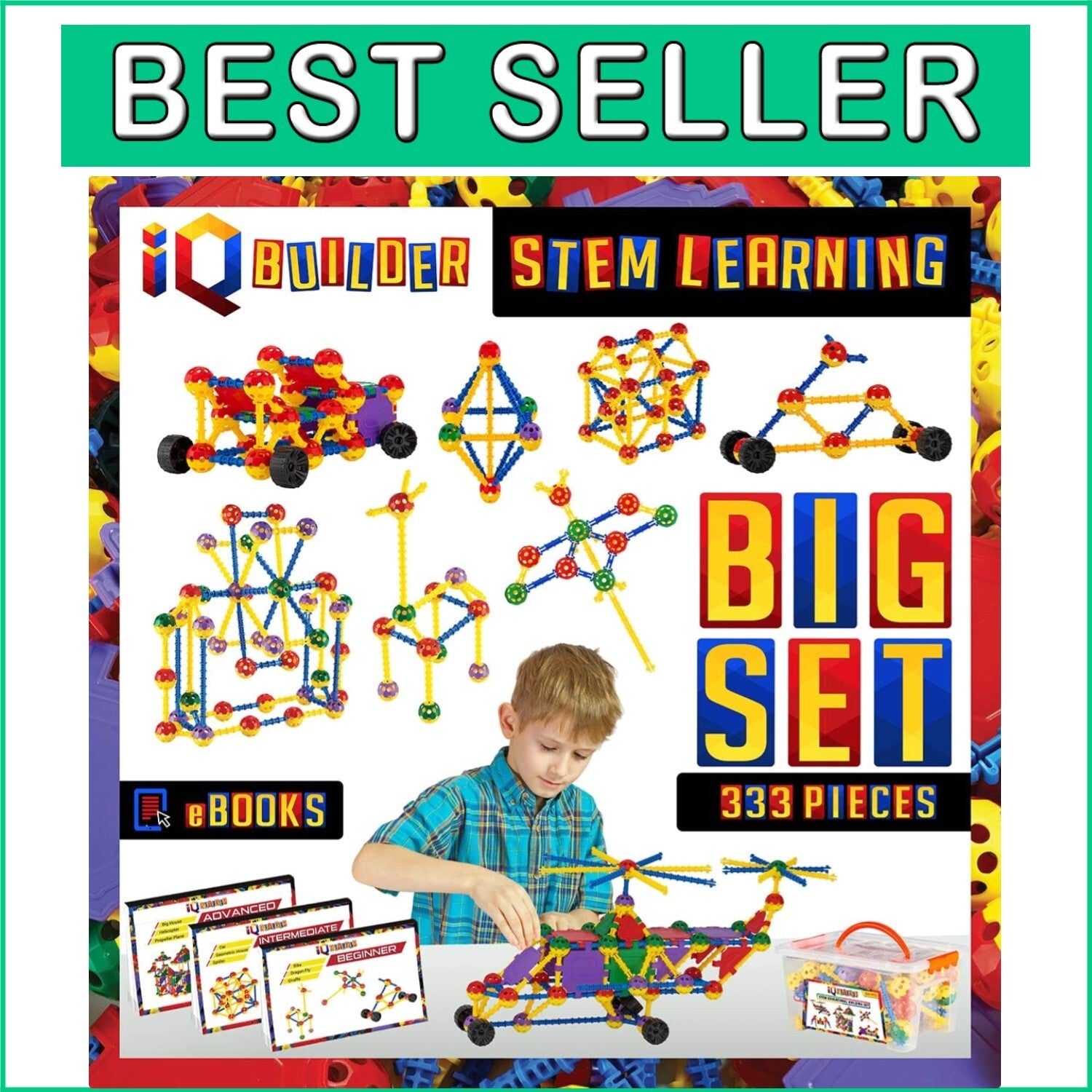 Creative STEM Building Blocks - Teacher Recommended Learning Toy for Ages 5-10