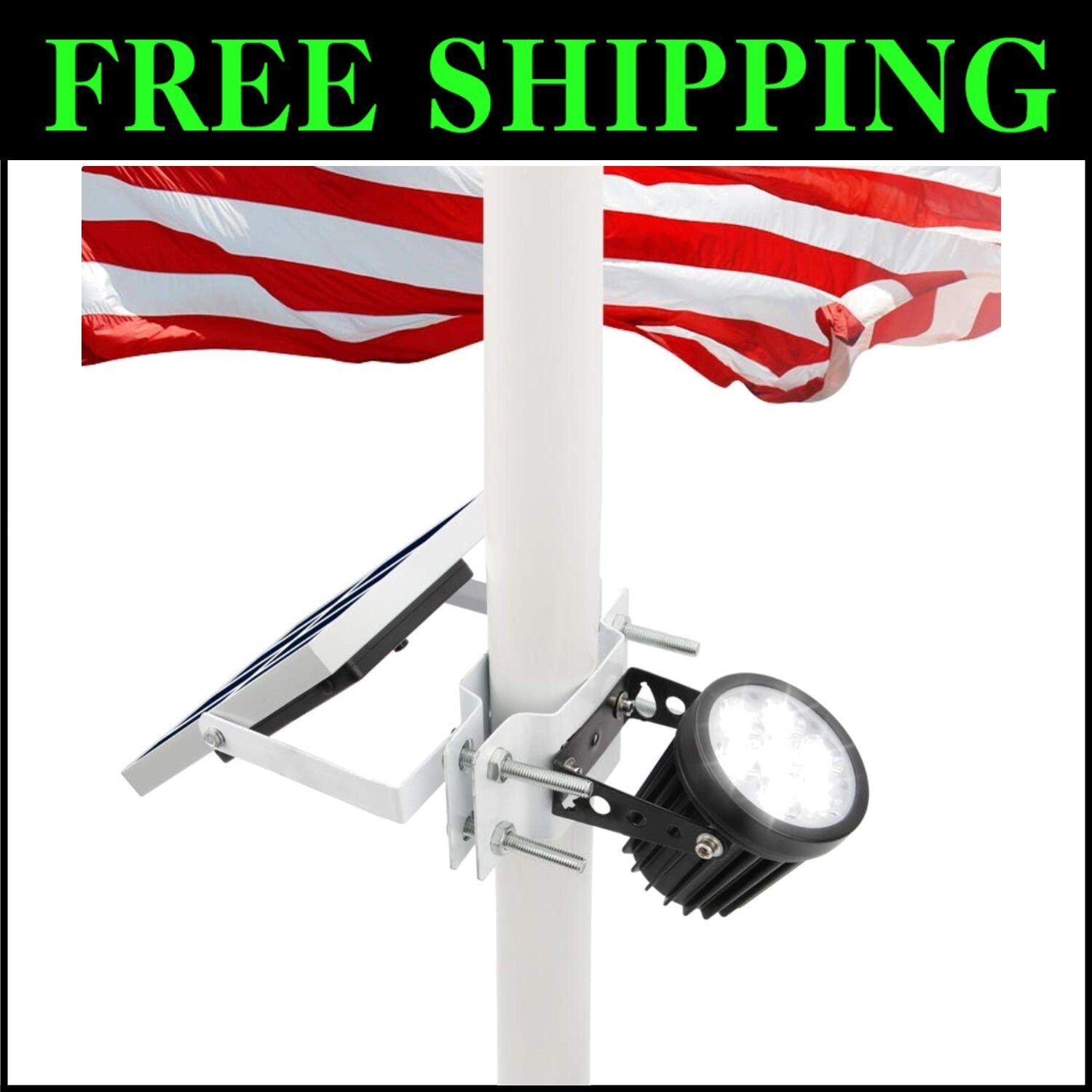 Durable Solar Flag Light with Dual Brightness for Enhanced Outdoor Visibility