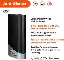 Load image into Gallery viewer, Cable Modem Router Combo with Live Support &amp; Easy Setup - DOCSIS 3.1 Technology