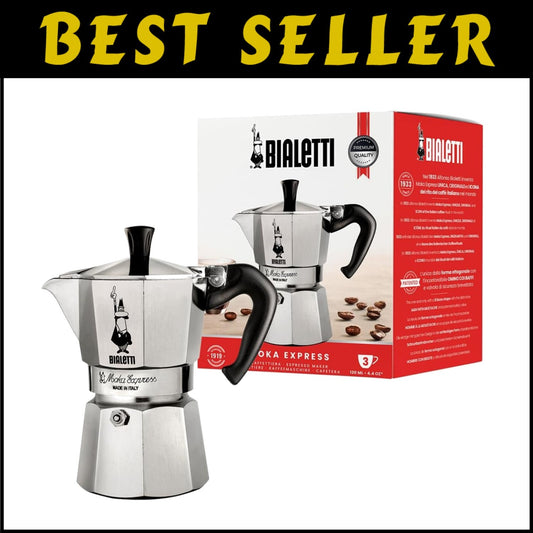 Iconic Moka Pot 3 Cups: Timeless Aluminium Espresso Maker for True Coffee Lovers