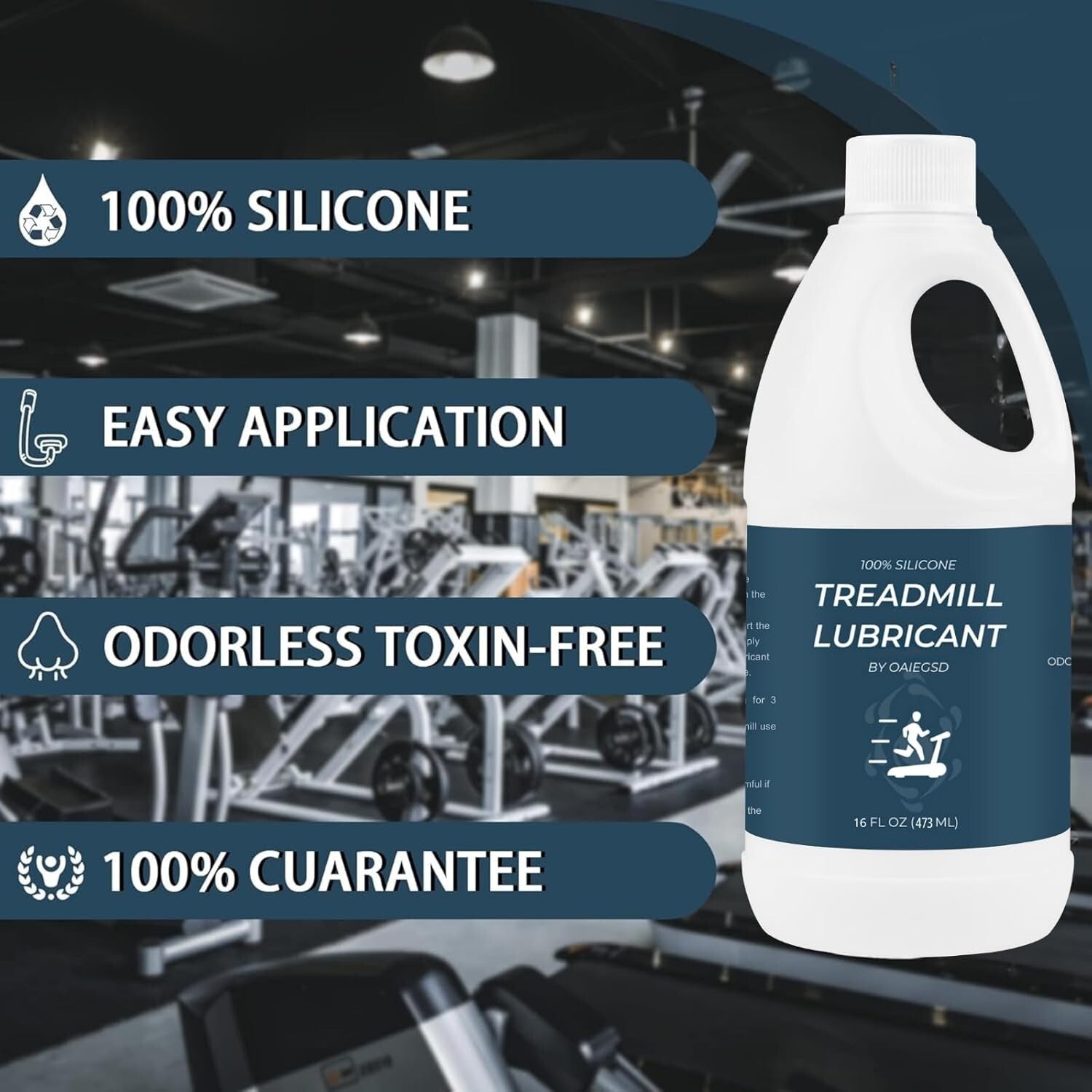 Premium 16 oz Treadmill Lubricant - Non-Toxic Silicone Oil for Every User