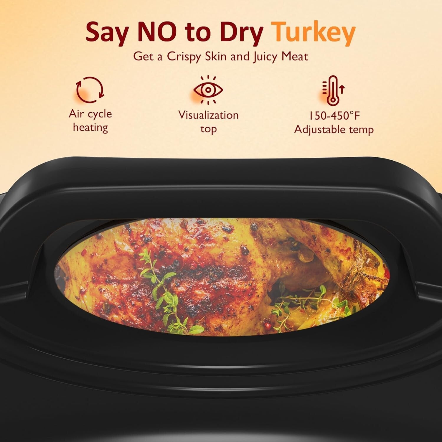 Versatile 24 Quart Electric Turkey Roaster with Cool-Touch Handles - Easy Clean