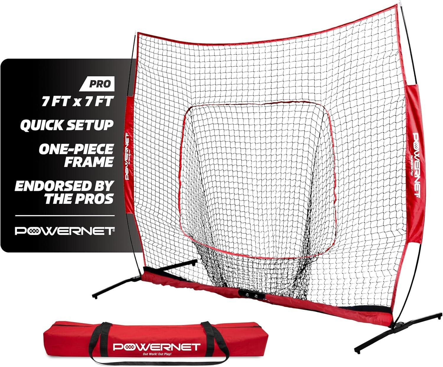 Durable 7x7 Softball & Baseball Net for Hitting, Pitching, and Throwing Practice