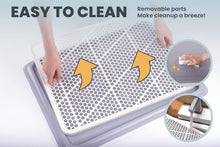 Load image into Gallery viewer, 25x20 Dog Potty Tray with Removable Grate - Indoor Pee Pad Holder for Dogs