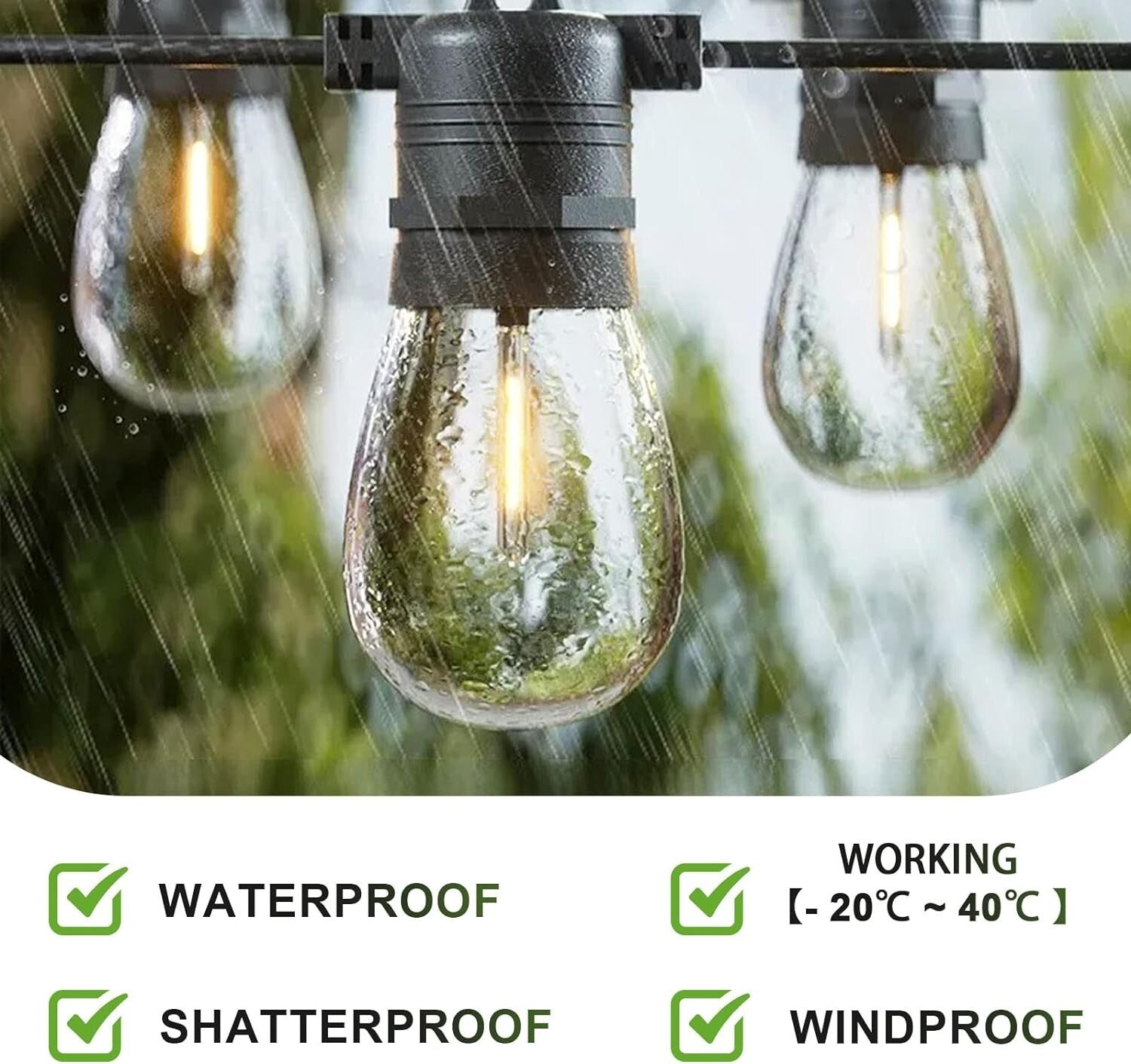 Energy-Efficient 48-Pack Edison LED Bulbs: Shatter-Resistant Outdoor Lighting