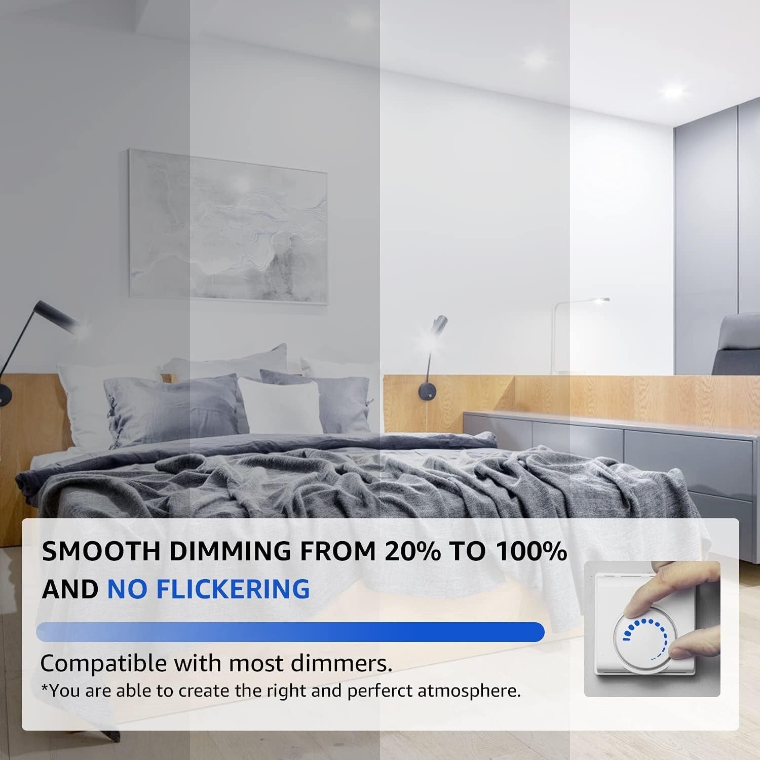 Energy-Saving 24 Pack GU10 Dimmable LED Light Bulbs - 5.5W, 25,000 Hour Lifespan