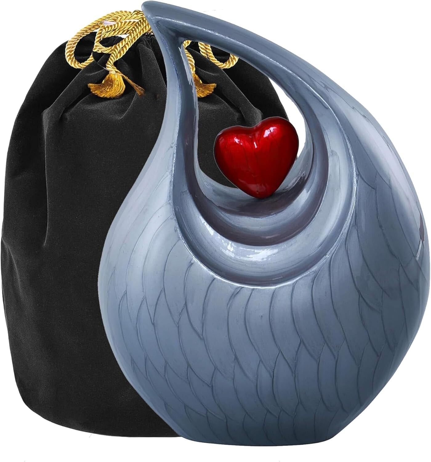 Heart of Love Cremation Urn - Elegant Memorial for Adult Ashes, 220 Cubic Inches