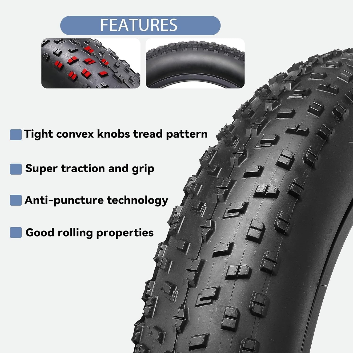 All-Terrain 20x4.0 Inch Fat Bike Tire Set with Exceptional Grip and Traction