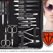 Load image into Gallery viewer, Premium Stainless Steel Manicure &amp; Pedicure Kit – 23 Tools for Nail Perfection
