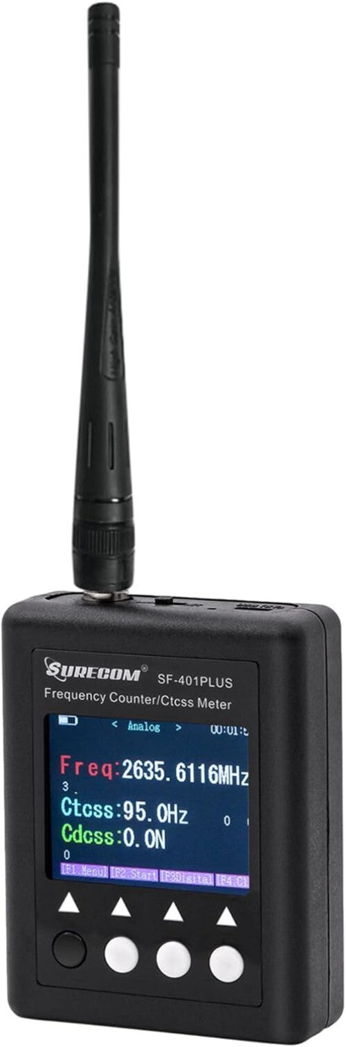 Compact UHF/VHF Frequency Counter with Signal Strength Indicator - Lightweight