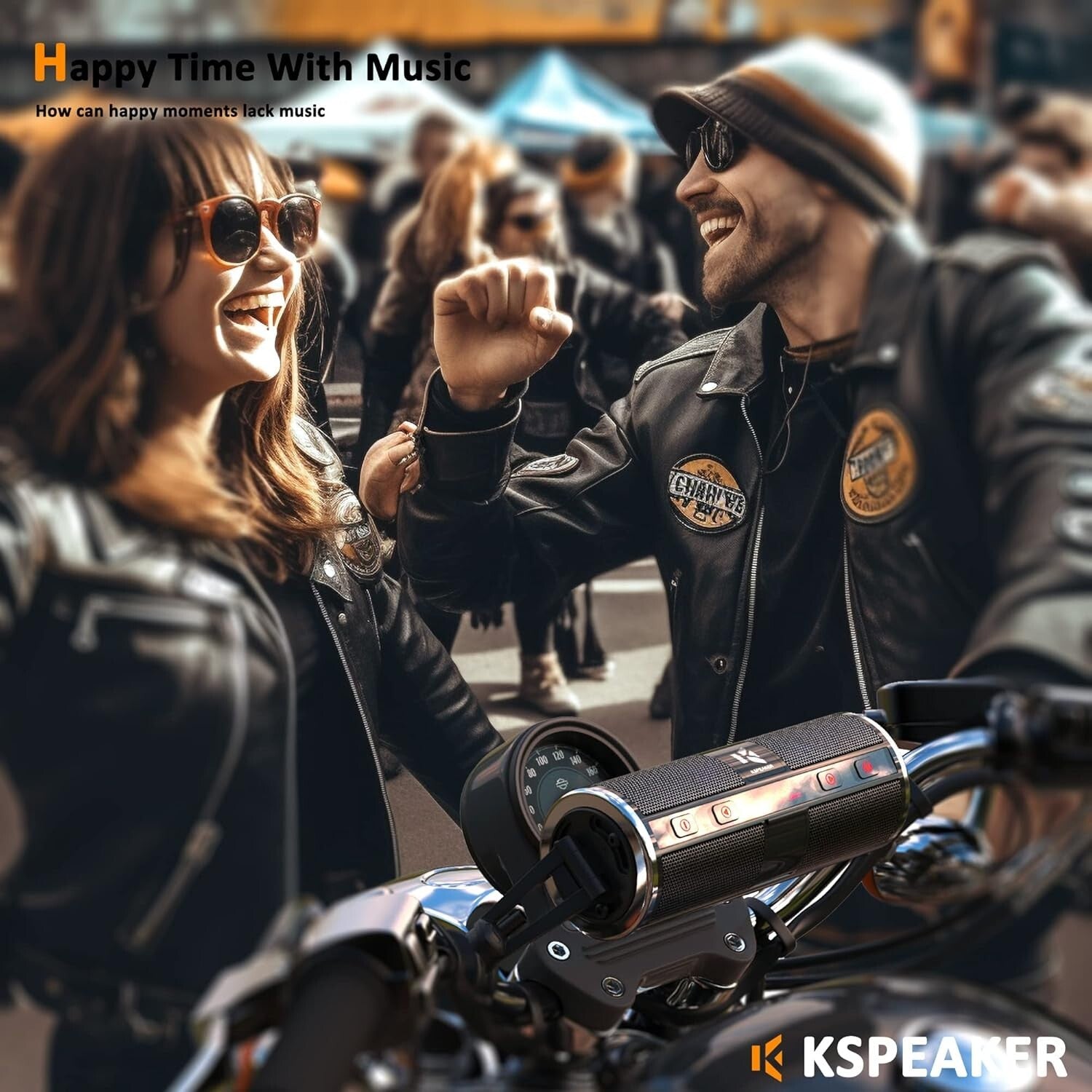 Outdoor Motorcycle Speakers with Bluetooth Control and FM Radio Functionality