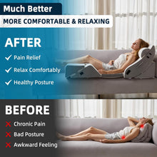 Load image into Gallery viewer, Orthopedic Adjustable Wedge Pillow Set, Portable Memory Foam Support for Adults