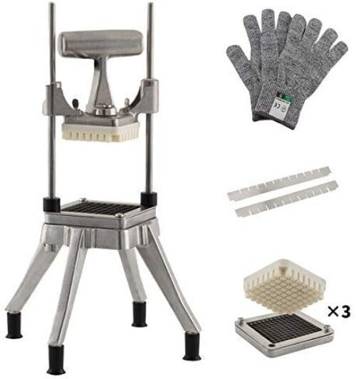 Durable Aluminum Vegetable Dicer with 3 Stainless Steel Blades - Chef’s Choice