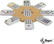 Load image into Gallery viewer, Ideal Gift: Mexican Train Double 15 Dominoes Set with Metal Trains - 2-8 Players