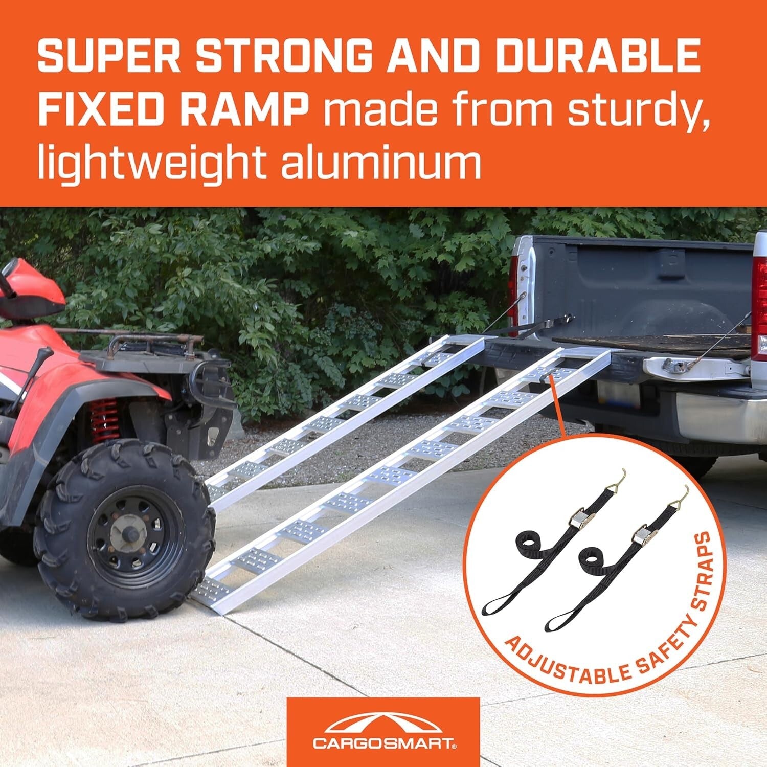 Lightweight 12" W x 78" L Aluminum Ramps with Treads - Perfect for Safe Loading