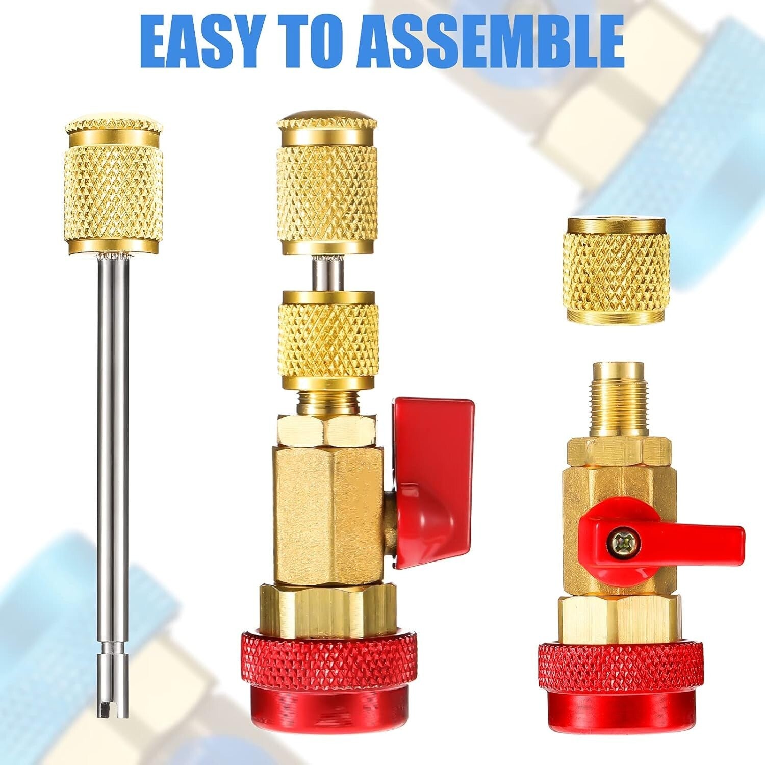 35-Piece R134A/R1234YF A/C Valve Core Tool Set with O-Ring Seal Accessories