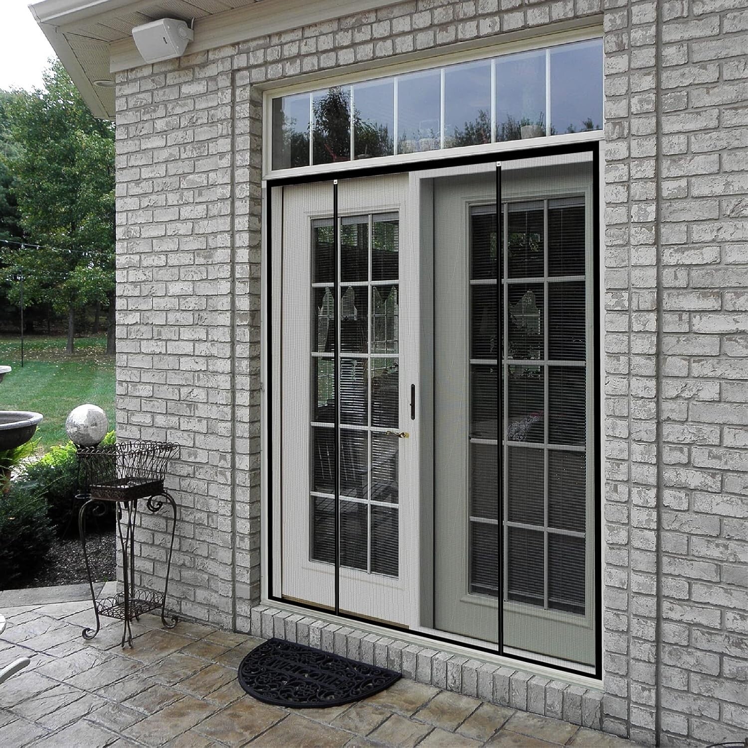 Heavy-Duty Magnetic Screen Door 82 x 97.6 Inch - Pet & Kid Friendly Design