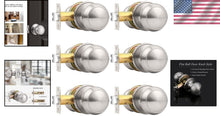 Load image into Gallery viewer, Elegant Brushed Nickel Round Door Knobs – 6 Pack Passage Handles for Interiors