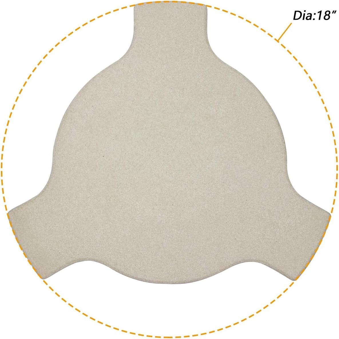 Premium 18” Ceramic Pizza Stone and Heat Deflector for Ideal Grilling Experience