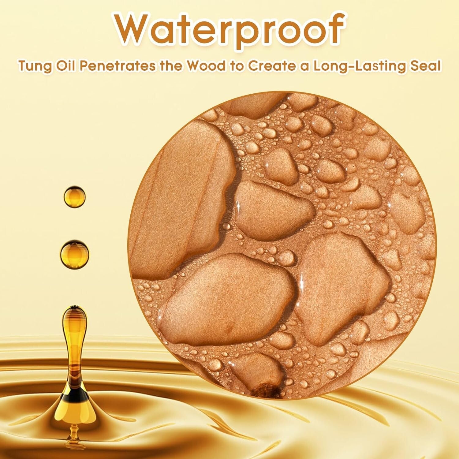 Eco-Friendly 1 Gallon Tung Oil Finish - Perfect for Furniture and Food Surfaces