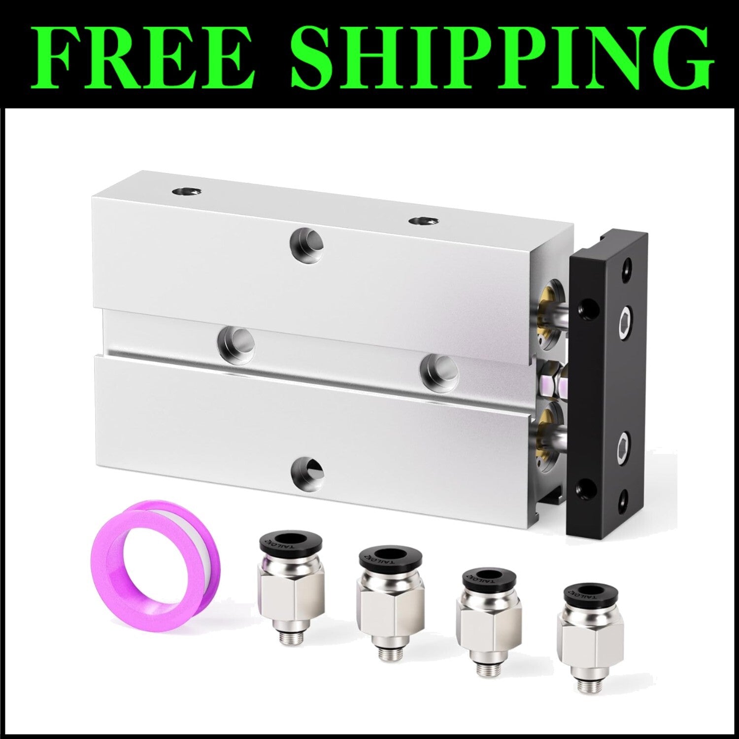 Durable Double-Acting Air Cylinder - 32mm Bore, 75mm Stroke, Easy Installation