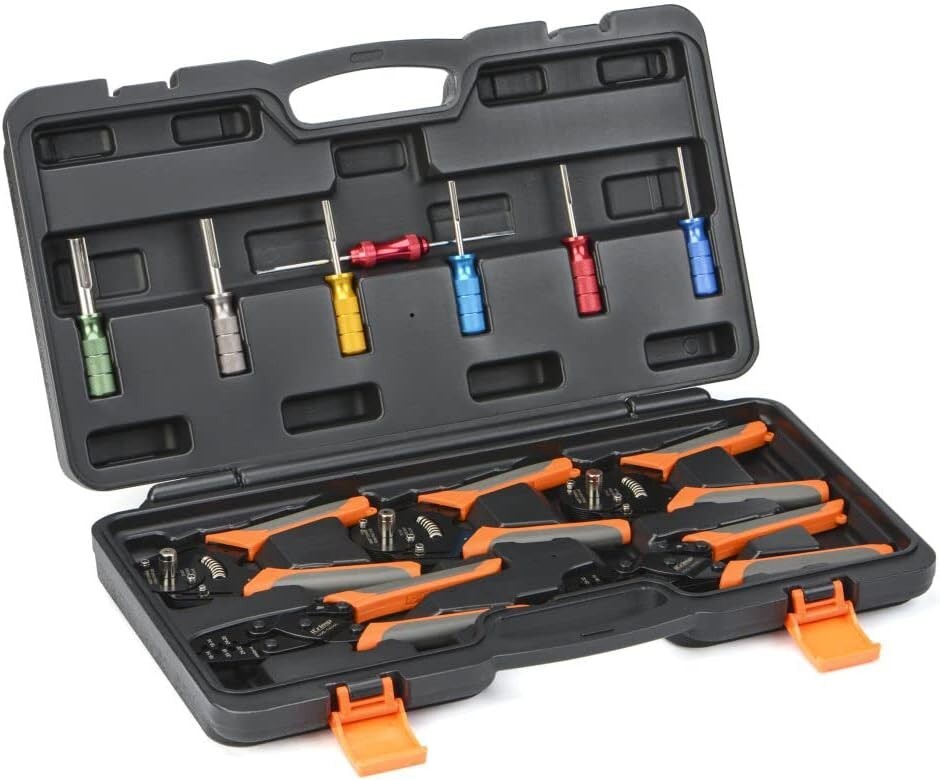 Automotive Connector Crimping Tool Set – 12 PCS with Extraction Tools Included