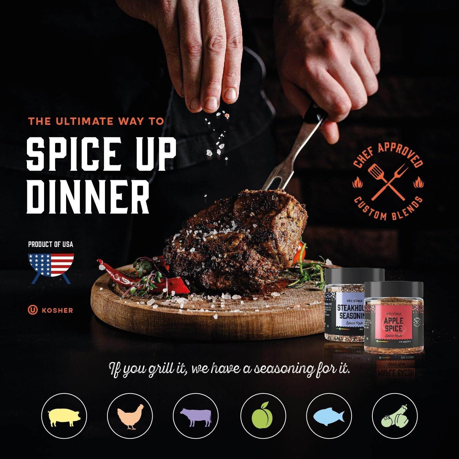 20 Bold Grill Spices & Seasonings - Unique BBQ Flavor Gift Set for All Levels