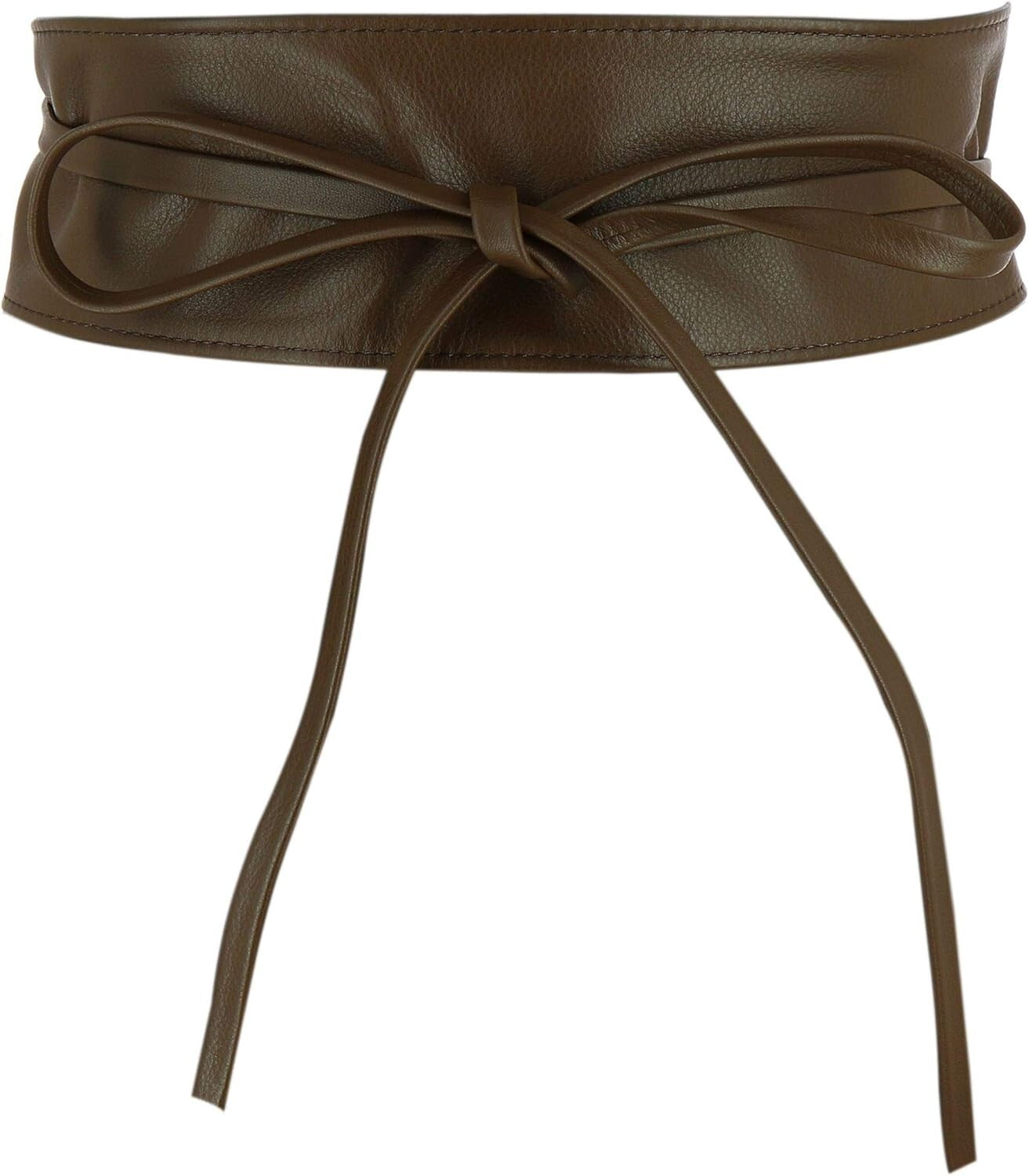 Sustainable Italian Full-Grain Leather Obi Belt - Flattering & Durable Design