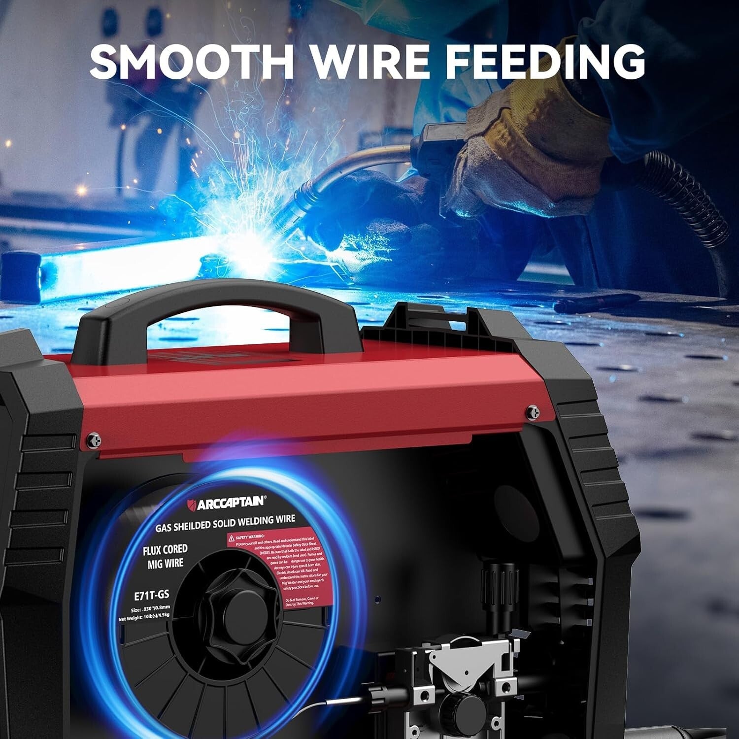 T V Certified 10lb Flux Core Welding Wire - Versatile Applications, 0.030" Size