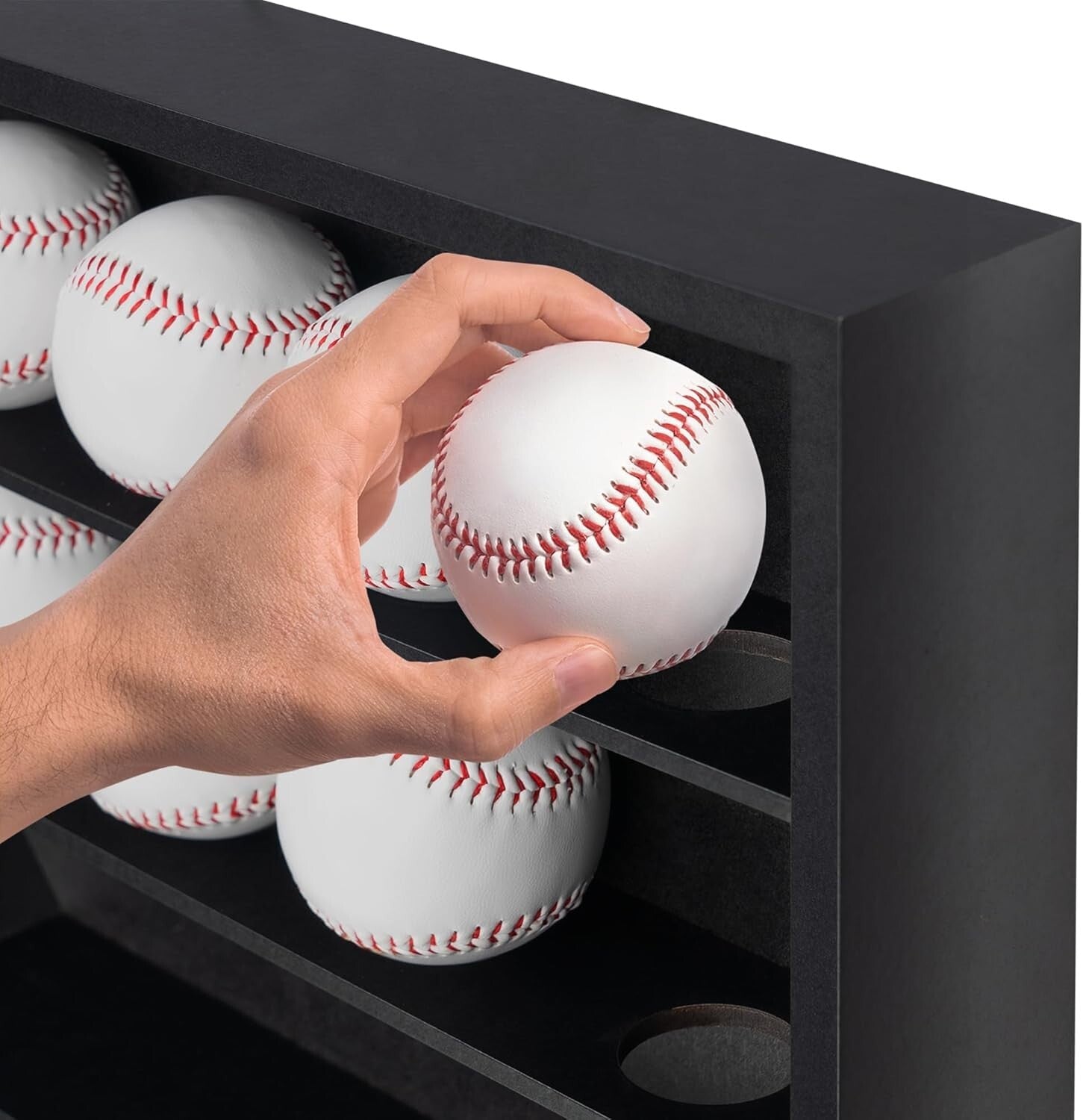 Home Plate Baseball Display Case - Securely Show 12 Baseballs or Rings in Style