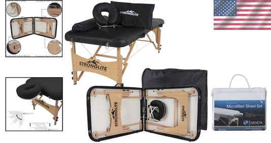 Lightweight All-In-One Massage Table Package - Includes Carrying Case & Bolster