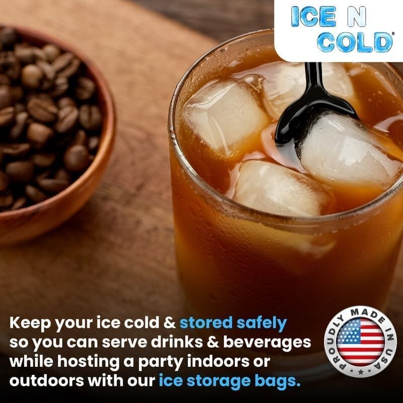 Durable Drawstring Ice Bags 10lb Capacity | 400ct Portable Storage Solution