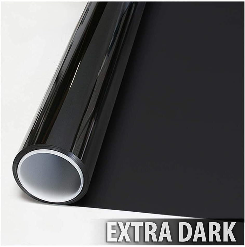 NA05 Sun Control Window Film - 24ft Long Black Film for Ultimate Daytime Privacy