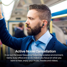 Load image into Gallery viewer, Matte Black Wireless Earbuds with 21-Hour Battery Life &amp; Active Noise Cancelling