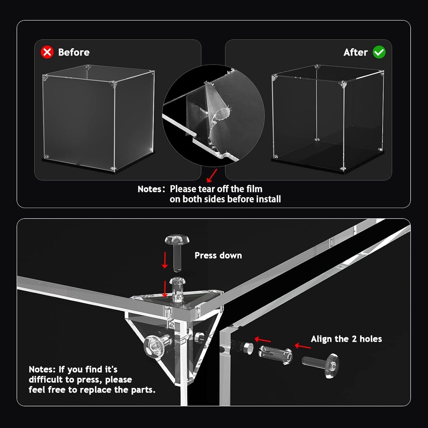 Luxurious 10x10x15.7 Inch Acrylic Showcase for Dolls, Toys, and Action Figures