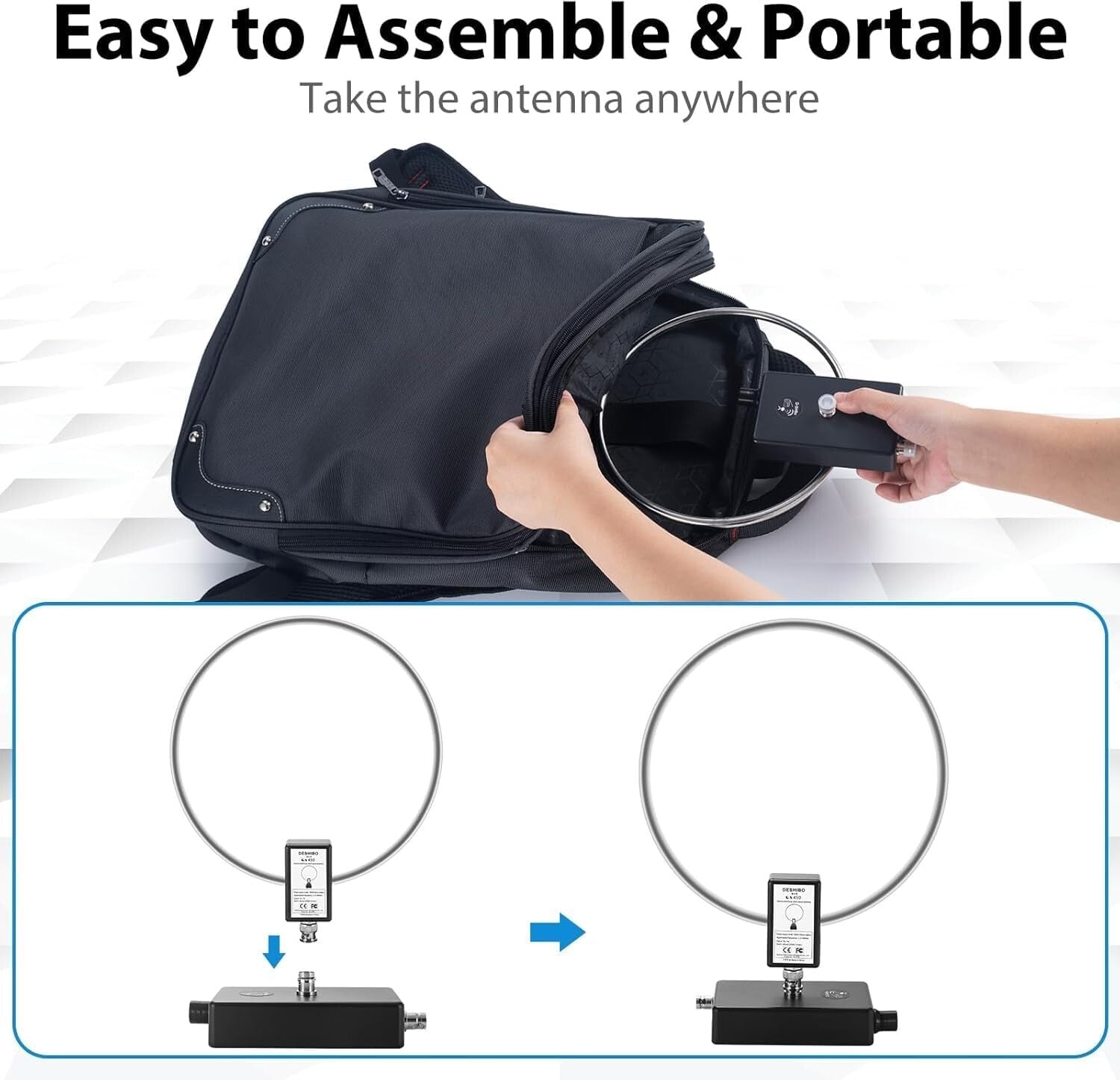 GA800 Active Shortwave Antenna - Premium Signal Quality & User-Friendly Design