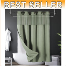 Load image into Gallery viewer, Waterproof Waffle Weave Shower Curtain with Snap-In Liner, Modern Grommet Style