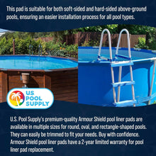 Load image into Gallery viewer, Heavy Duty 21-Foot Round Pool Pad with Warranty – Premium Protection for Liners