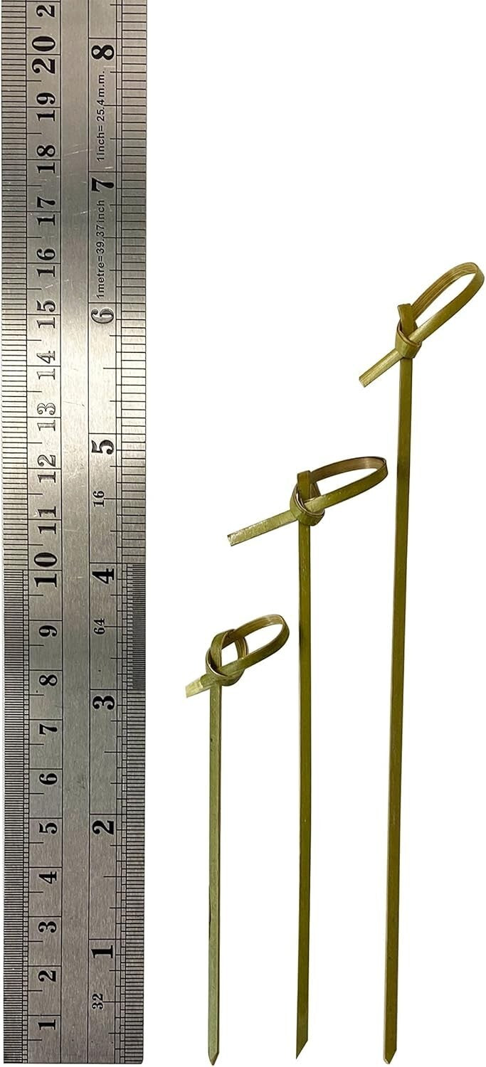 Bulk Pack of 1000 Bamboo Flower Knot Picks - Perfect for Appetizers & Cocktails