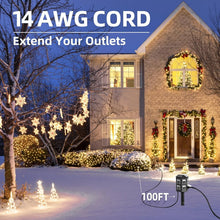 Load image into Gallery viewer, Versatile 100 FT Weatherproof Extension Cord with 6 Outlets for Outdoor Use